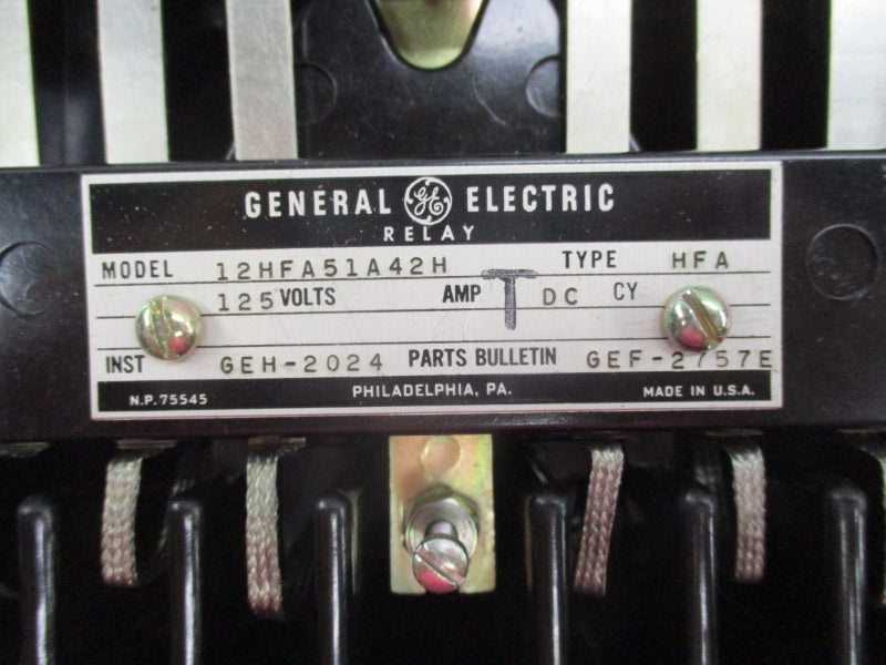 GENERAL ELECTRIC 12HFA51A42H 125VDC NSNP