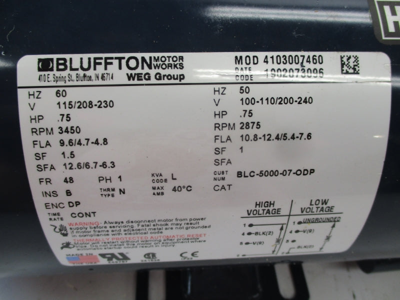 MTH PUMPS E41EBF 115/208-230V 9.6/4.7-4.8A NSNP