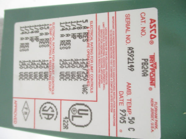ASCO PB20A 125/250VAC 5A 50'C NSMP