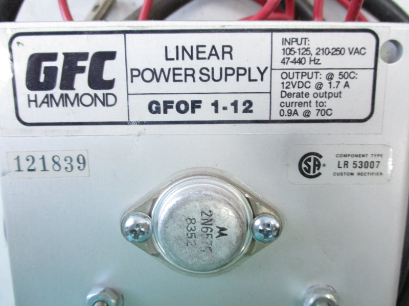 GFC GHOF2-12OVP 105-125/210-250VAC 1.7A NSMP