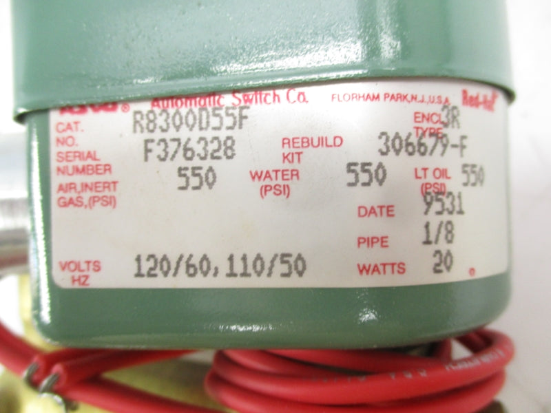 ASCO R8300D55F 110/120V 550PSI 1/8" NSMP