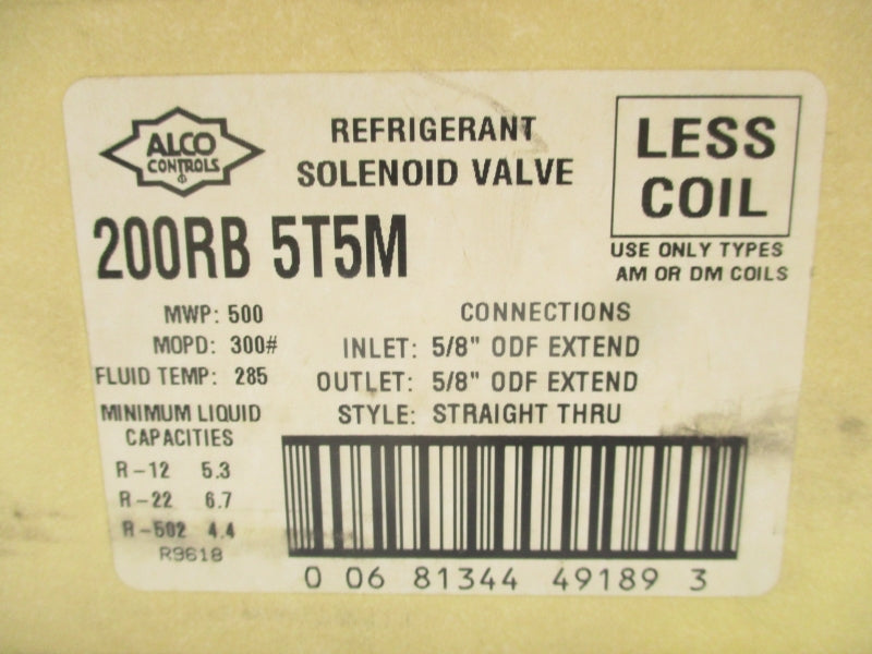 ALCO CONTROLS 200RB5T5M 5/8" NSMP