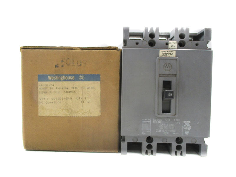WESTINGHOUSE HFB3125L 4997D19G45 600VAC 125A NSMP