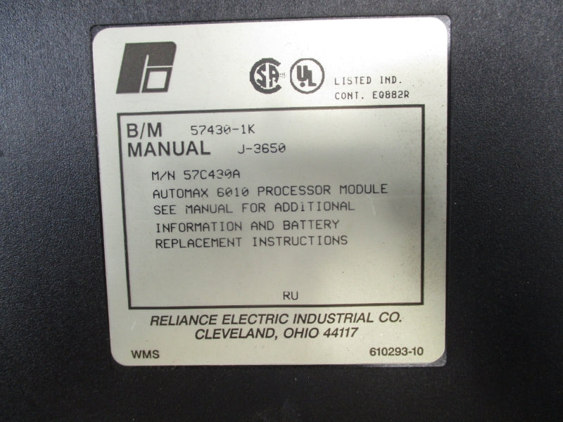 RELIANCE ELECTRIC 57C430A 57430-1K UNMP