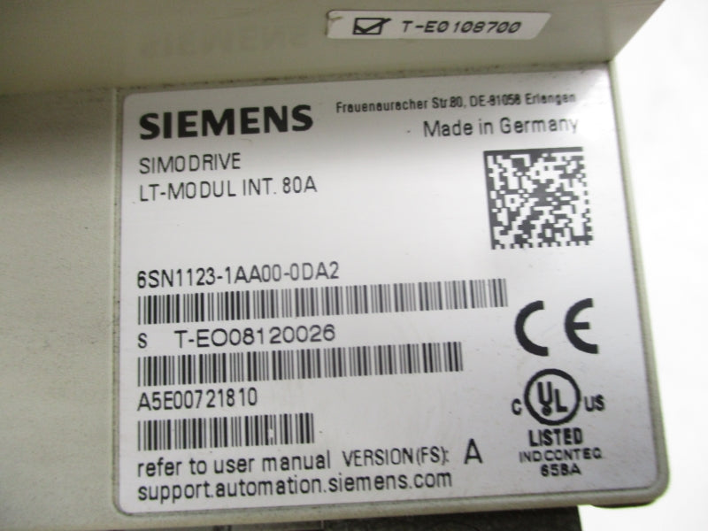 SIEMENS 6SN1123-1AA00-0DA2 UNMP