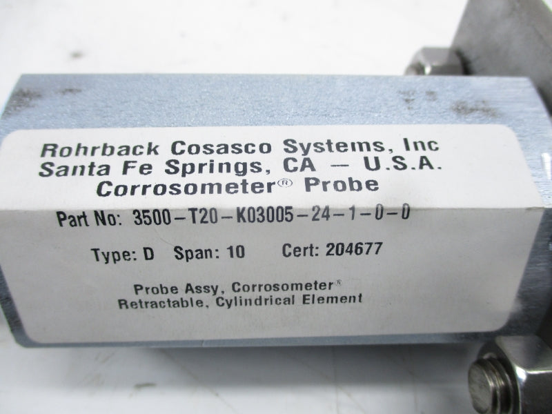 ROHRBACK COSASCO SYSTEMS 3500-T20-K03005-24-1-0-0 NSNP