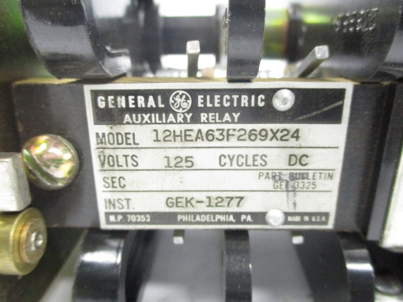 GENERAL ELECTRIC 12HEA63F269X24 125VDC NSNP