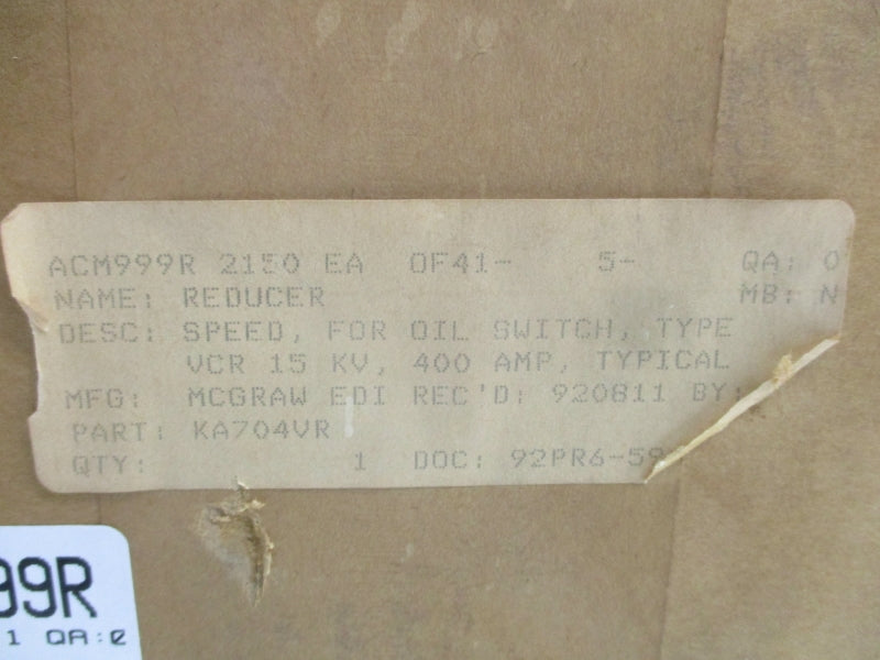 MCGRAW KA704VR 400A NSMP