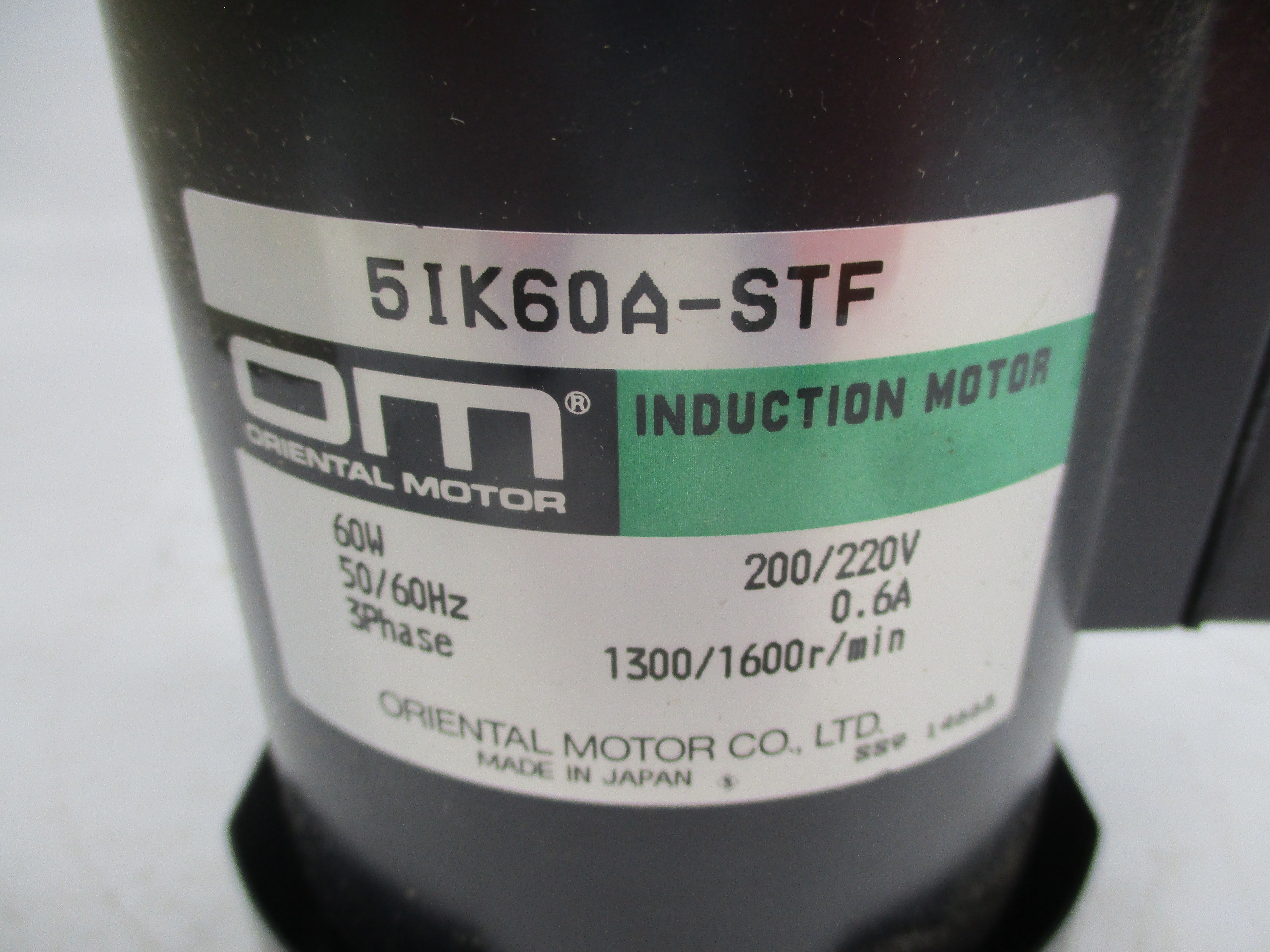 ORIENTAL MOTOR 5IK60A-STF 200/220V 0.6A NSMP