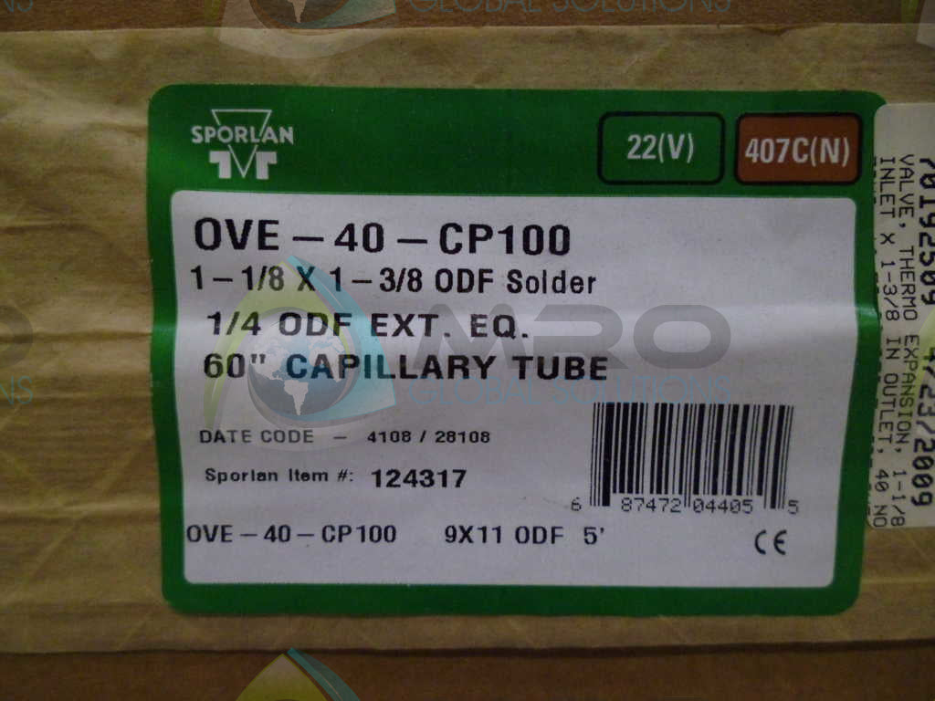 SPORLAN OVE-40-CP100 SOLDER *FACTORY SEALED*