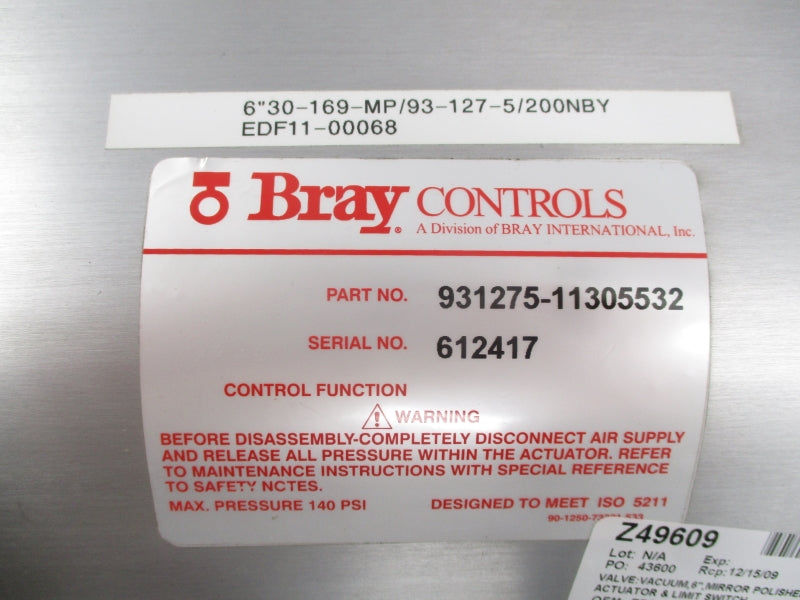 BRAY CONTROLS 931275-11305532 140PSI NSNP