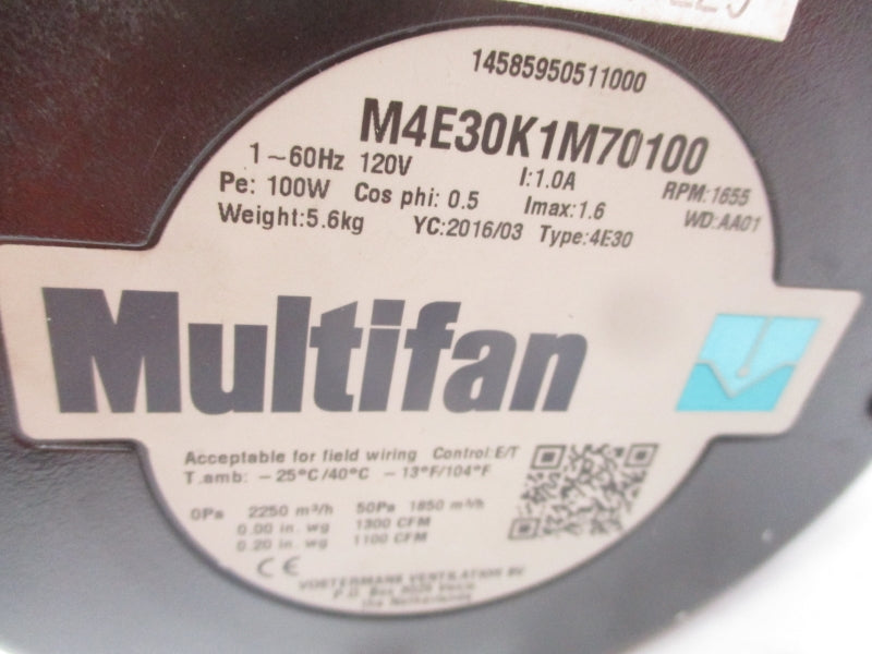 MULTIFAN M4E30K1M70100 120V 1.0A NSNP
