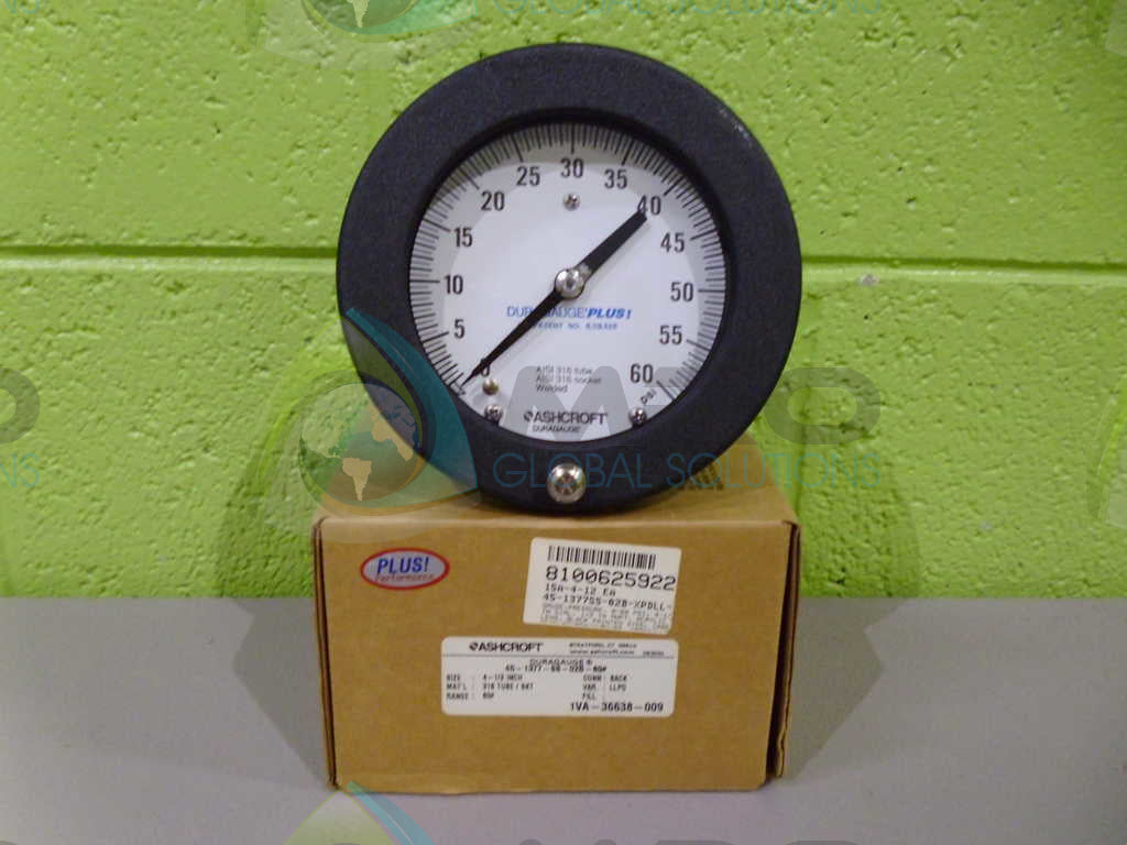 ASHCROFT 451377SS02B-60# DURAGAUGE 0-60 PSI *NEW IN BOX*
