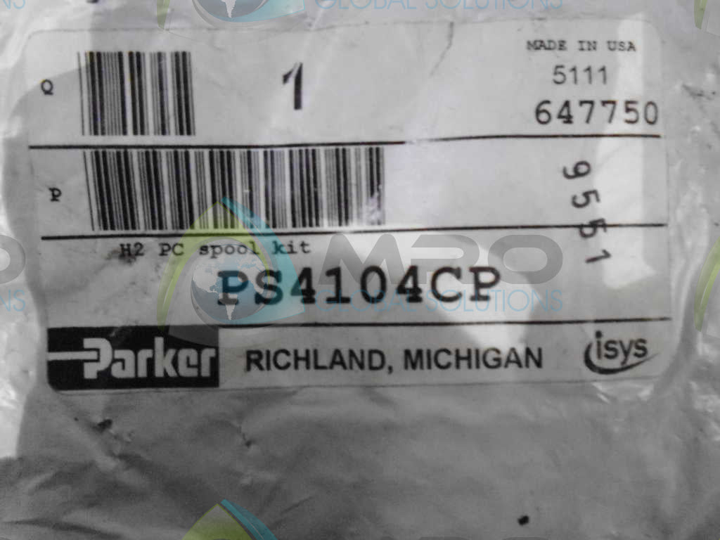 PARKER PS4104CP SPOOL KIT *NEW IN ORIGINAL PACKAGE*