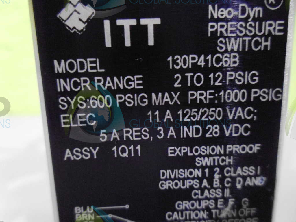 ITT 130P41C6B PRESSURE SWITCH *NEW NO BOX*