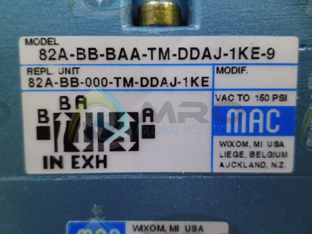 MAC 82A-BB-BAA-TM-DDAJ-1KE-9 VALVE *NEW NO BOX*