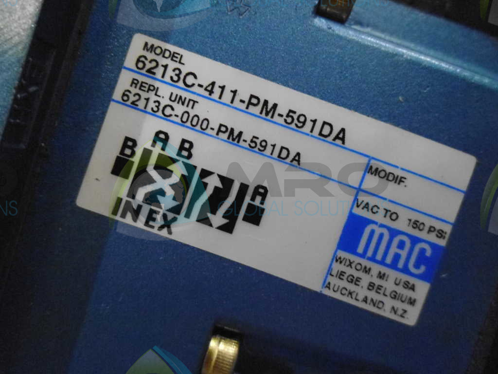 MAC 6213C-411-PM-591DA VALVE *NEW NO BOX*