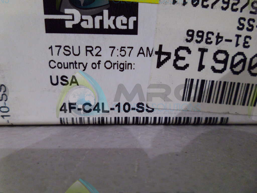 PARKER 4F-C4L-10-SS CHECK VALVE *NEW IN BOX*