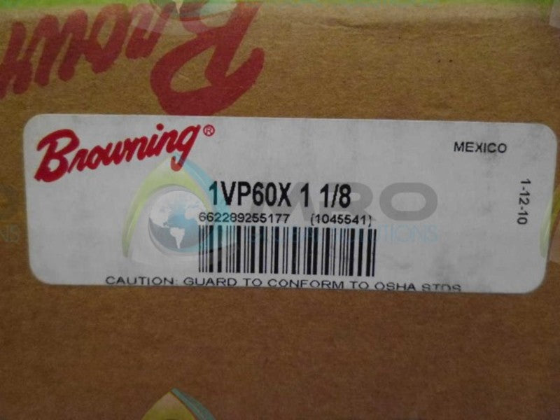 BROWNING 1045541 1VP60 VARIABLE PITCH PULLEY 1-1/8" *NEW IN BOX*