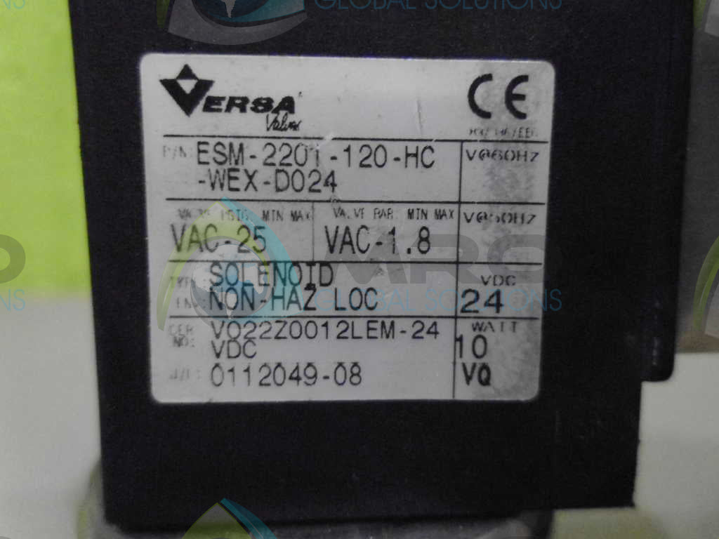 VERSA ESM-2201-120-HC-WEX-D024 VALVE *USED*