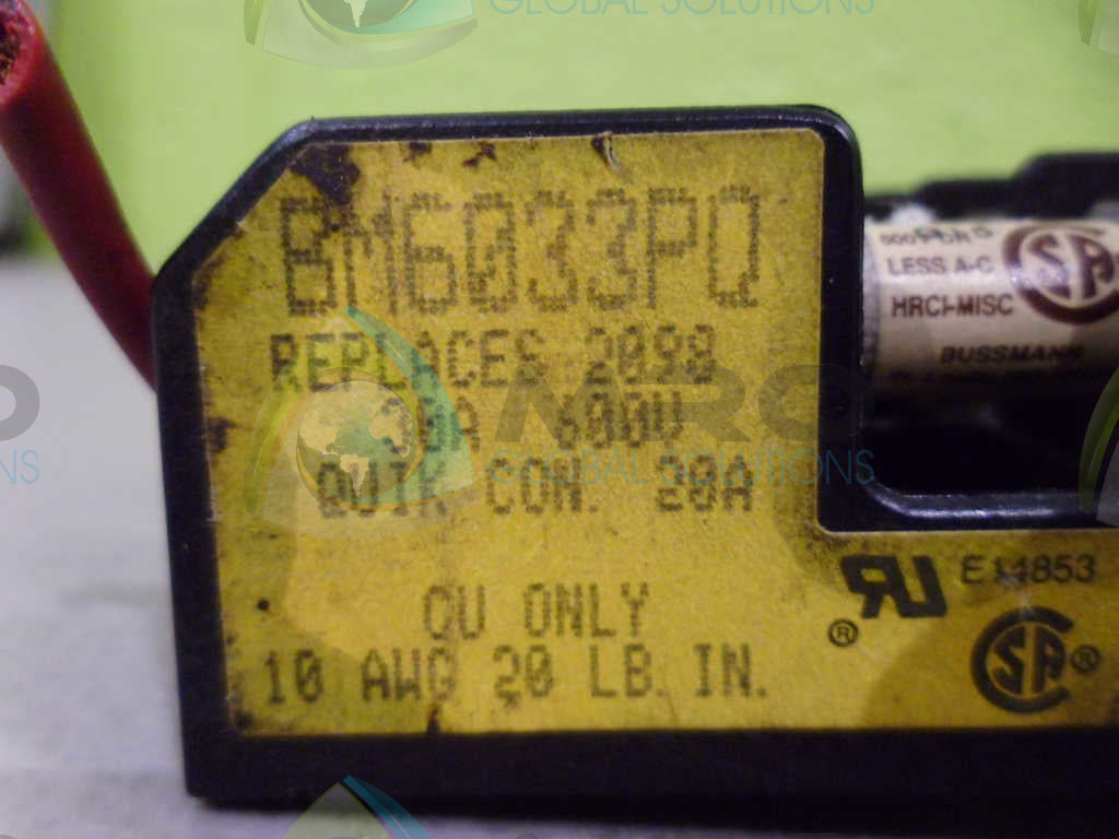 BUSS BM6033PQ FUSEHOLDER *USED*