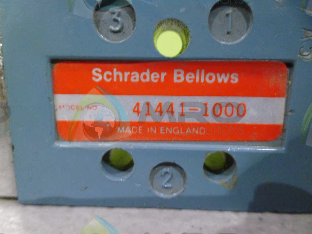 SCHRADDER BELLOWS 41441-1000 VALVE *USED*