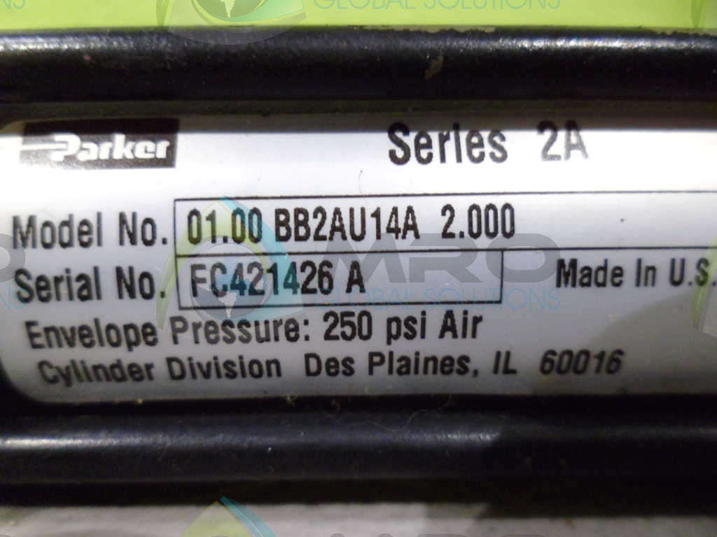 PARKER 01.00 BB2AU14A 2.000 AIR CYLINDER *NEW NO BOX*