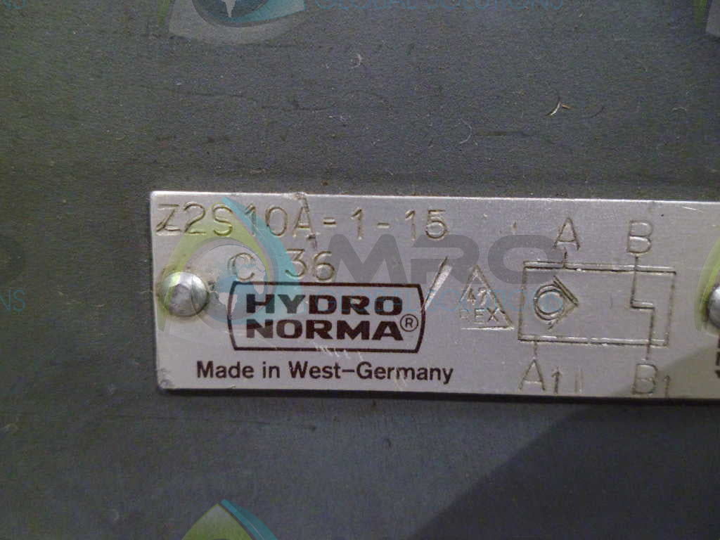 HYDRONORMA Z2S10A-1-15 VALVE *USED*