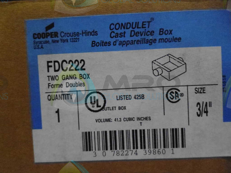 COOPER FDC22 DEVICE BOX *NEW IN BOX*