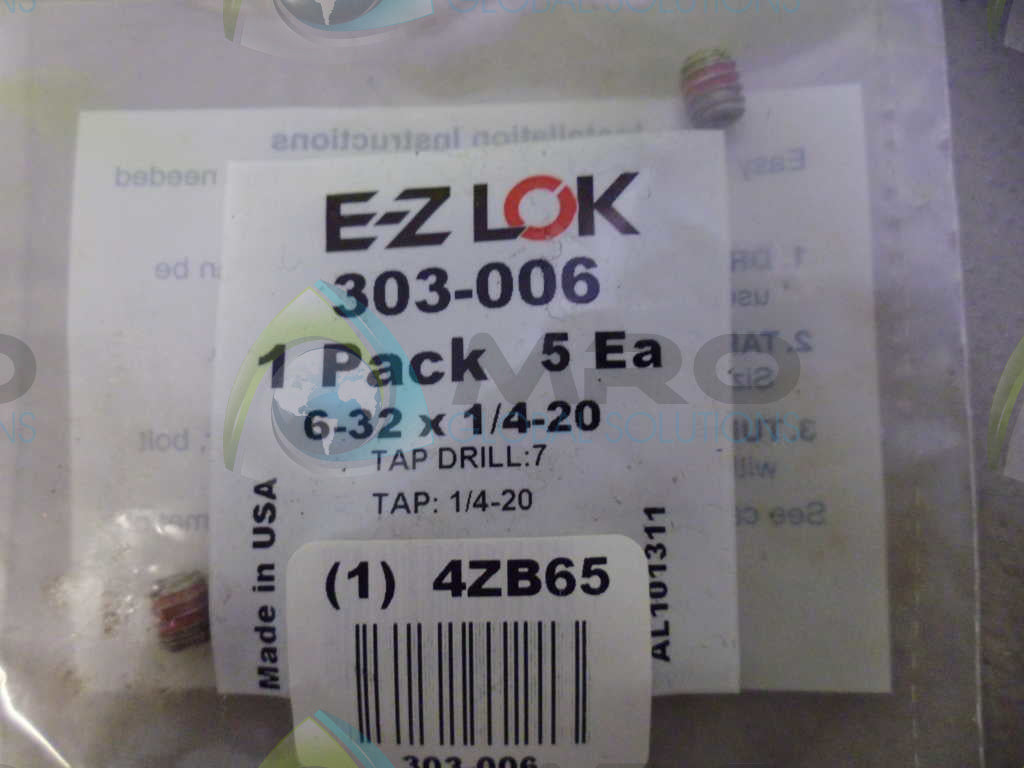 E-Z LOK 303-006 *NEW IN ORIGINAL PACKAGE*