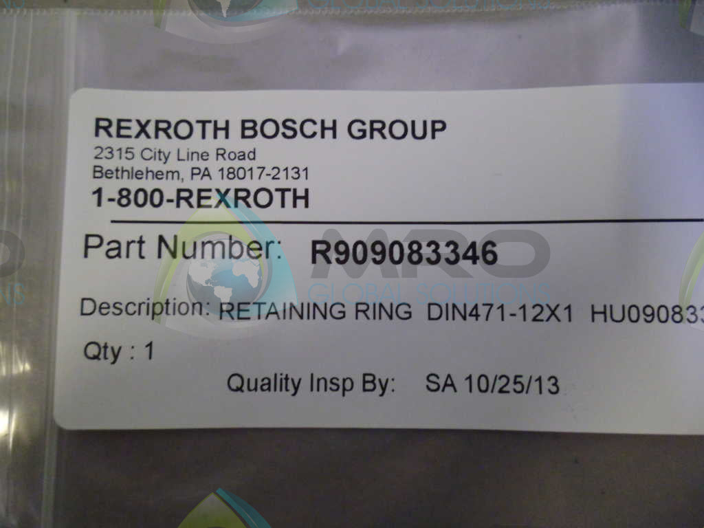 REXROTH R909083346 RING *NEW IN ORIGINAL PACKAGE*