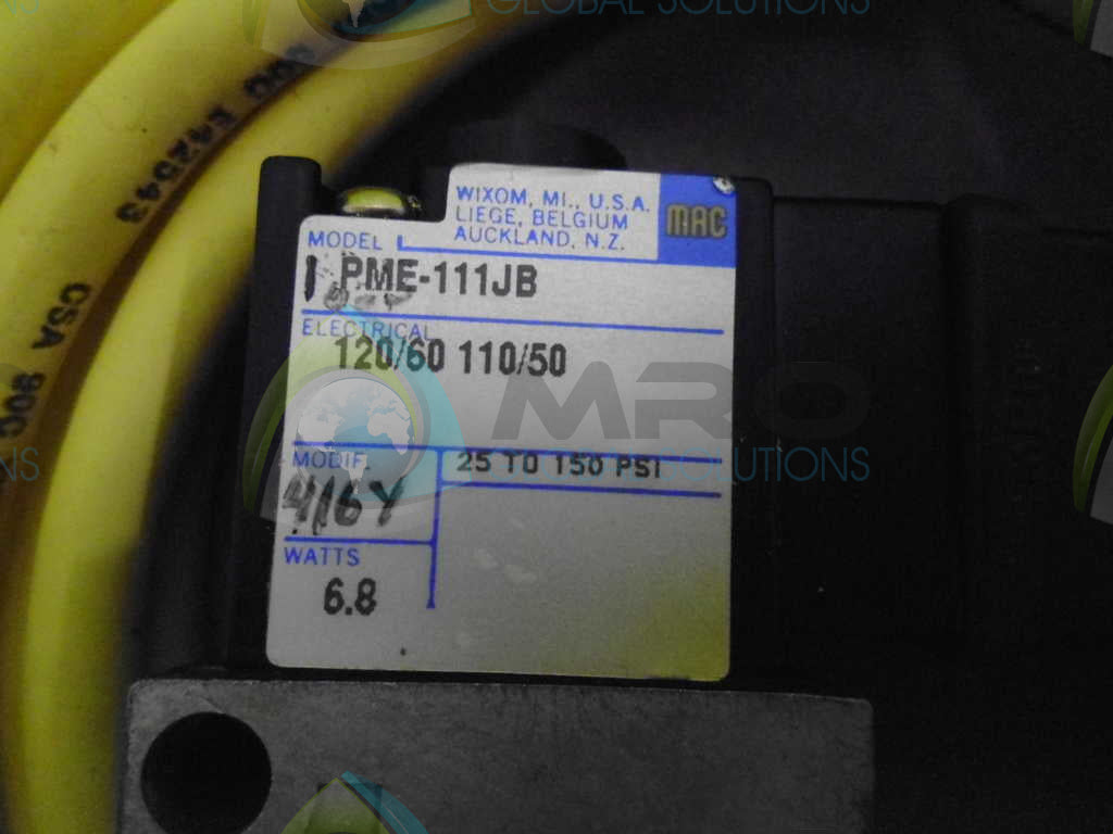 MAC PME-111JB VALVE *AS IS*
