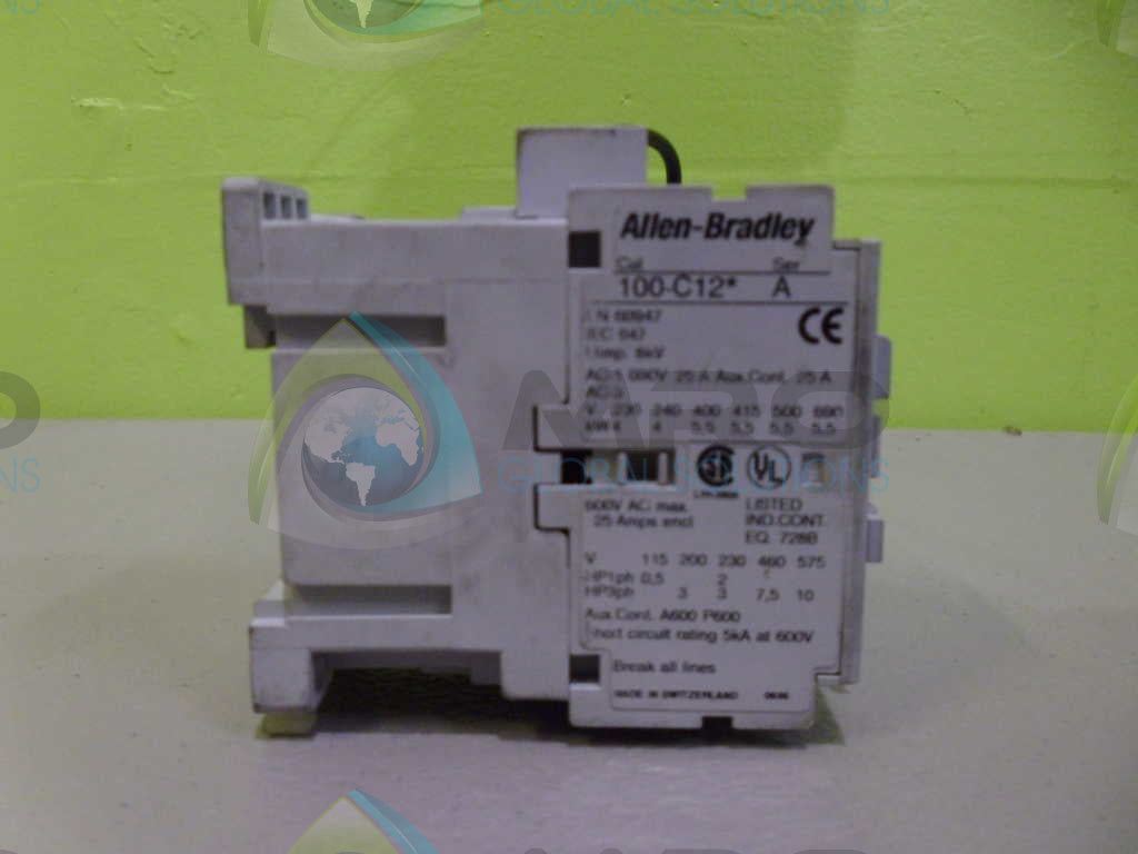 ALLEN BRADLEY 100-C12 SER. A CONTACTOR *USED*