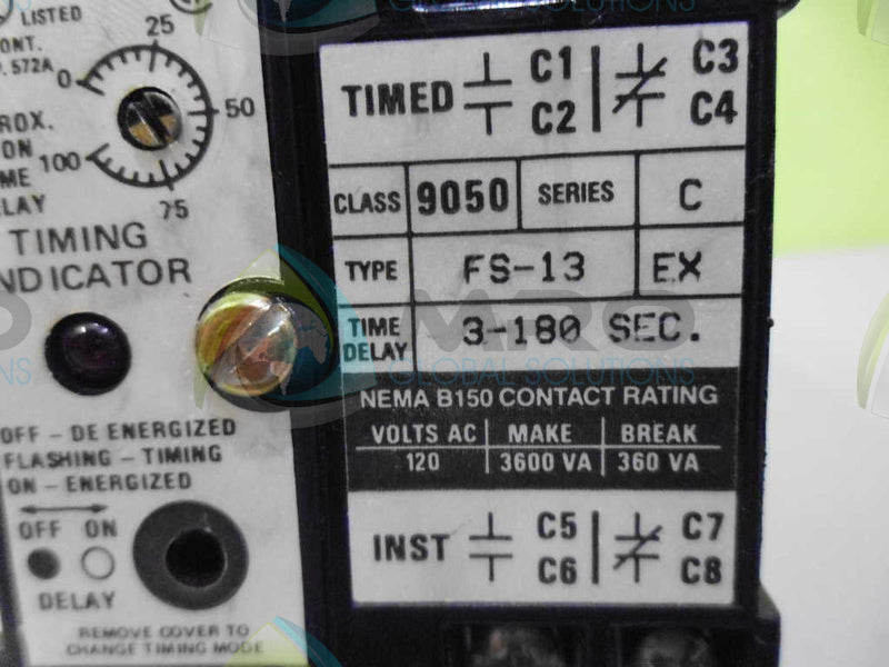 SQUARE D FS-13 SERIES C DELAY TIMER *USED*