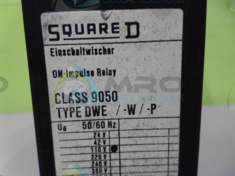 SQUARE D DWE-W/-P IMPULSE RELAY *USED*