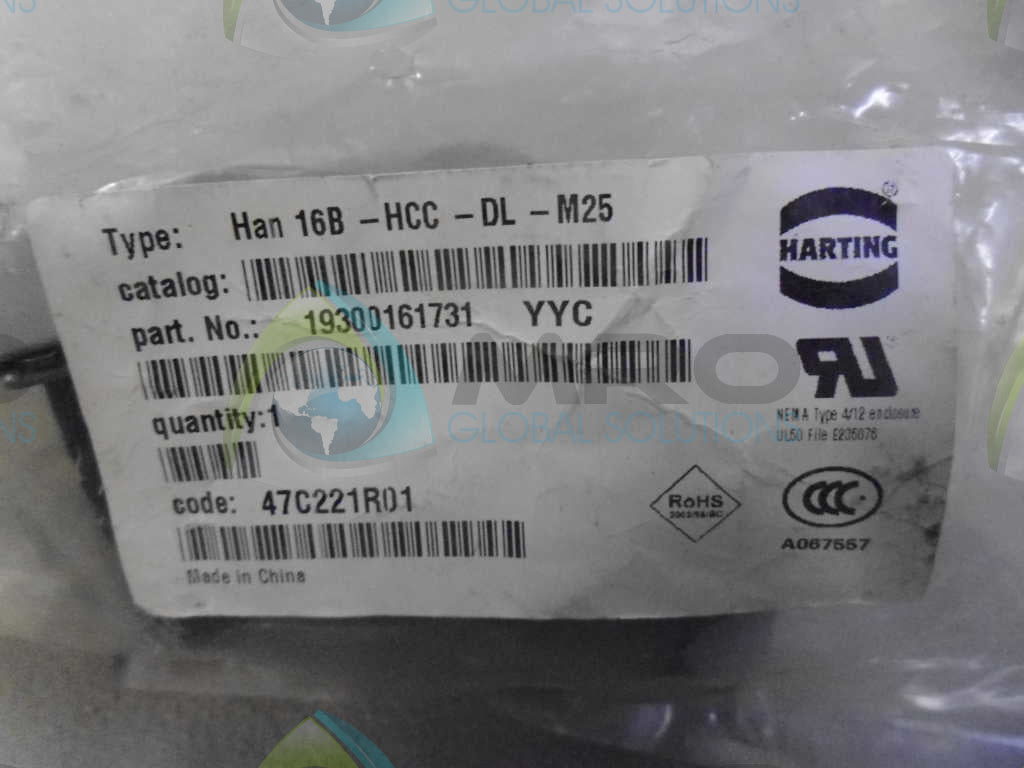 HARTING 19300161731 *NEW IN ORIGINAL PACKAGE*