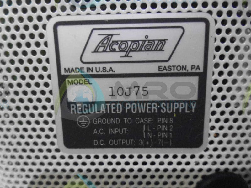 ACOPIAN 10J75 POWER SUPPLY *NEW NO BOX*