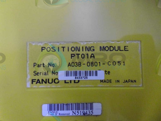 FANUC A02B-0801-C051 POSITIONING MODULE *NEW NO BOX*