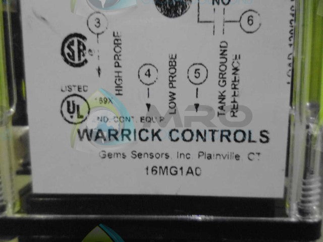 WARRICK 16MG1AC RELAY *NEW NO BOX*