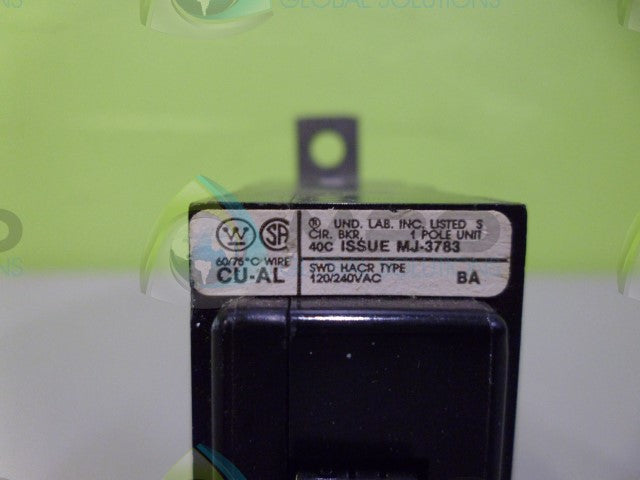 WESTINGHOUSE CU-AL 1POLE 15VOLT CIRCUIT BREAKER *NEW NO BOX*