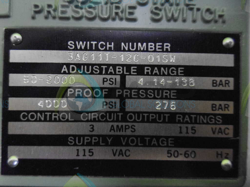BARKSDALE 3AG11T-12C-01SW SWITCH *NEW NO BOX*