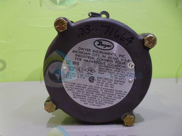 DWYER 1950-5-2B PRESSURE SWITCH *NEW NO BOX*