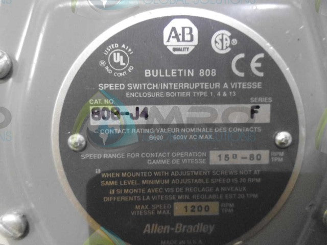 ALLEN BRADLEY 808-J4 SPEED SWITCH *NEW NO BOX*