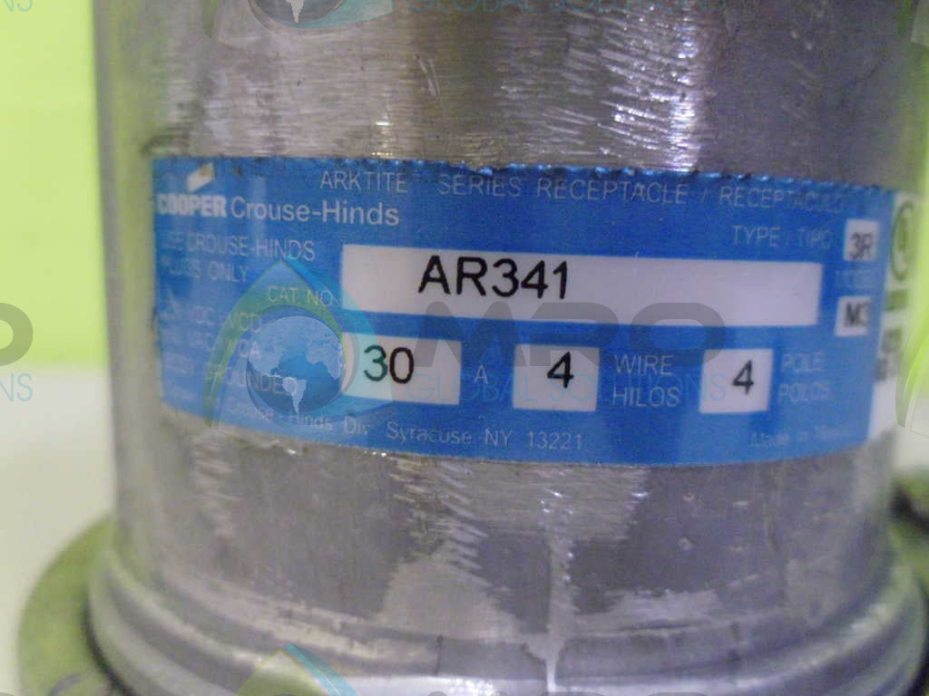 COOPER AR341 RECEPTACLE *NEW NO BOX*