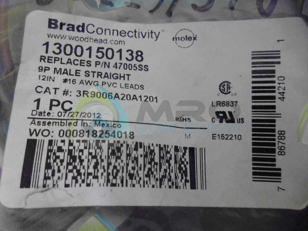 WOODHEAD 13001501389POLE MALE STRAIGHT REPLACES *NEW IN ORIGINAL PACKAGE*