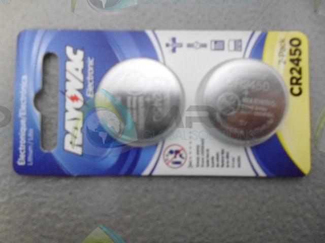 LOT OF 8 RAYOVAC CR2450 2PACK BATTERY *NEW IN ORIGINAL PACKAGE*