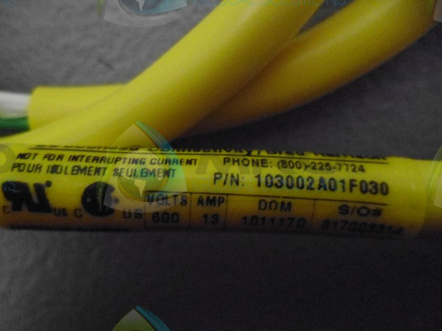 WOODHEAD 103002A01F030 CABLE *NEW NO BOX*