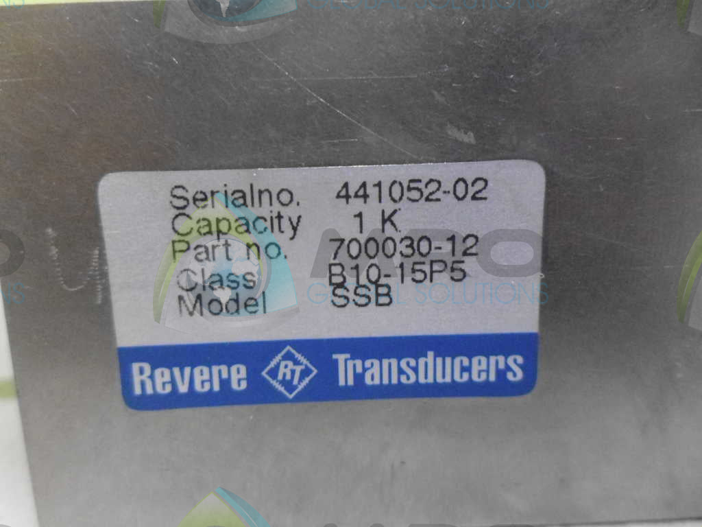 REVERE TRANSDUCERS SSB-B10-1K-15P5 700030-12 LOAD CELL 1Klbs *NEW NO BOX*