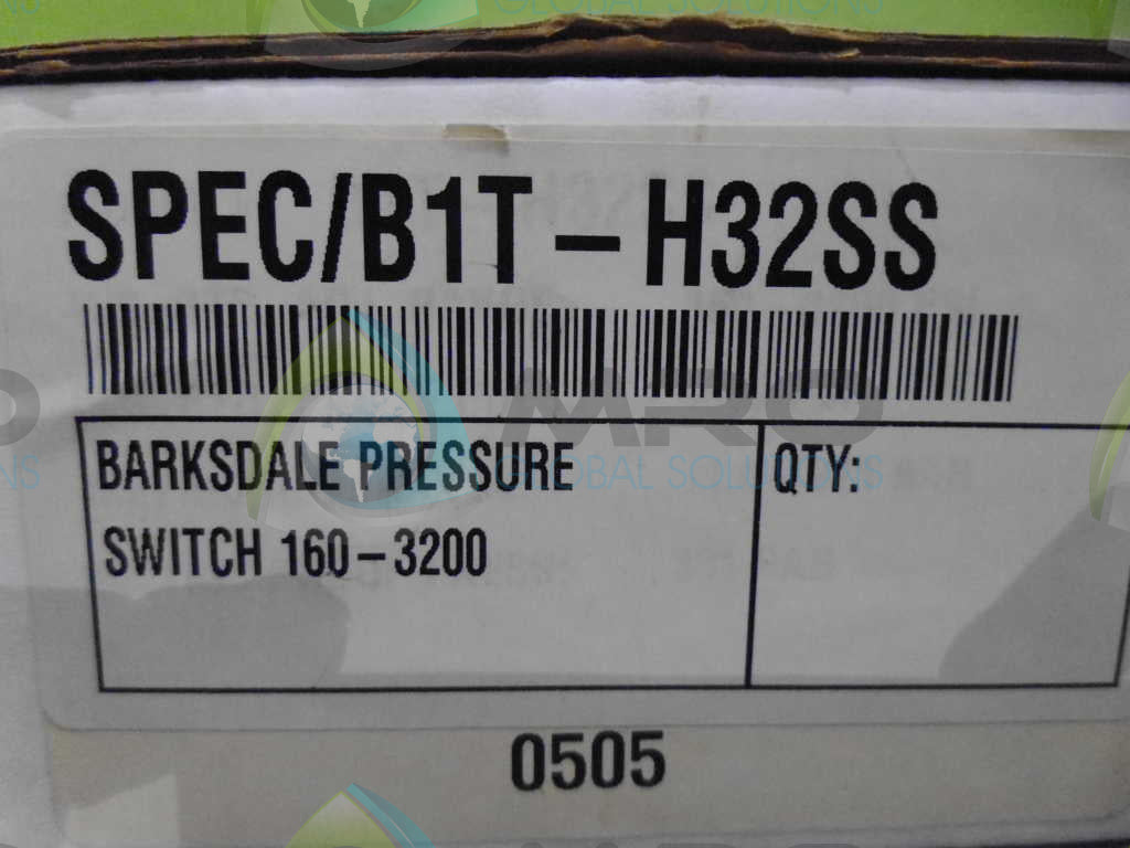 BARKSDALE B1T-H32SS PRESSURE SWITCH *NEW IN BOX*