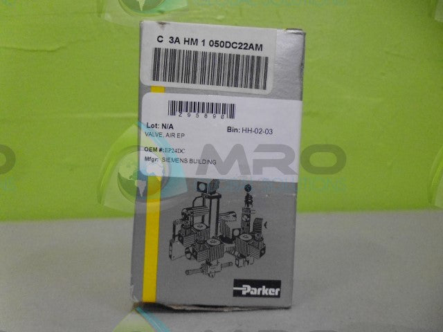 PARKER C3AHM1050 FLUID CONTROL VALVE *FACTORY SEALED*